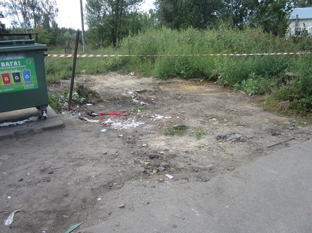 У Василькові біля сміттєвих баків виявили навчальну протипіхотну міну.