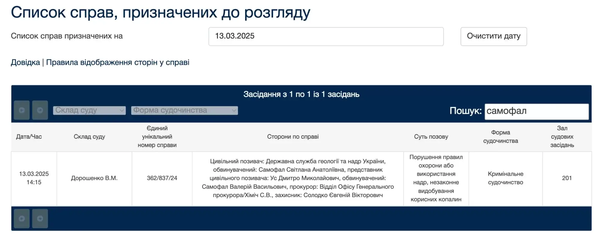 Суд у Василькові переніс розгляд справи піщаного нелегала Самофала, який розорив державу на пів мільярда